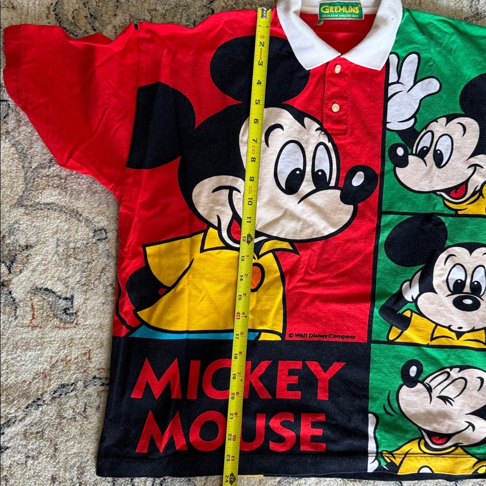 vintage 90s Disney Store Mickey Mouse Most Valuable Mouse Polo Shirt. - Picture 8 of 12